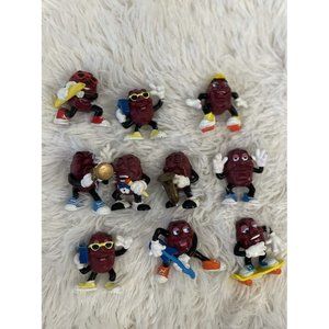Vintage California Raisins Toy Figures Lot of 10
